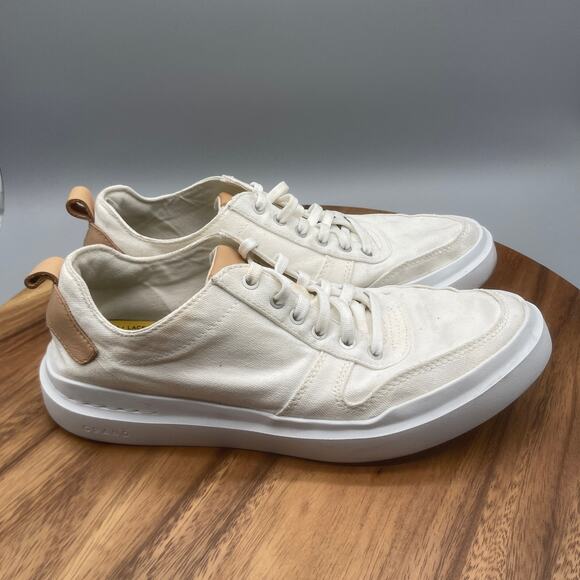 Cole Haan Grandpro Rally Shoes Mens Size 8.5M Ivory Canvas Court Comfort Sneaker main image 8